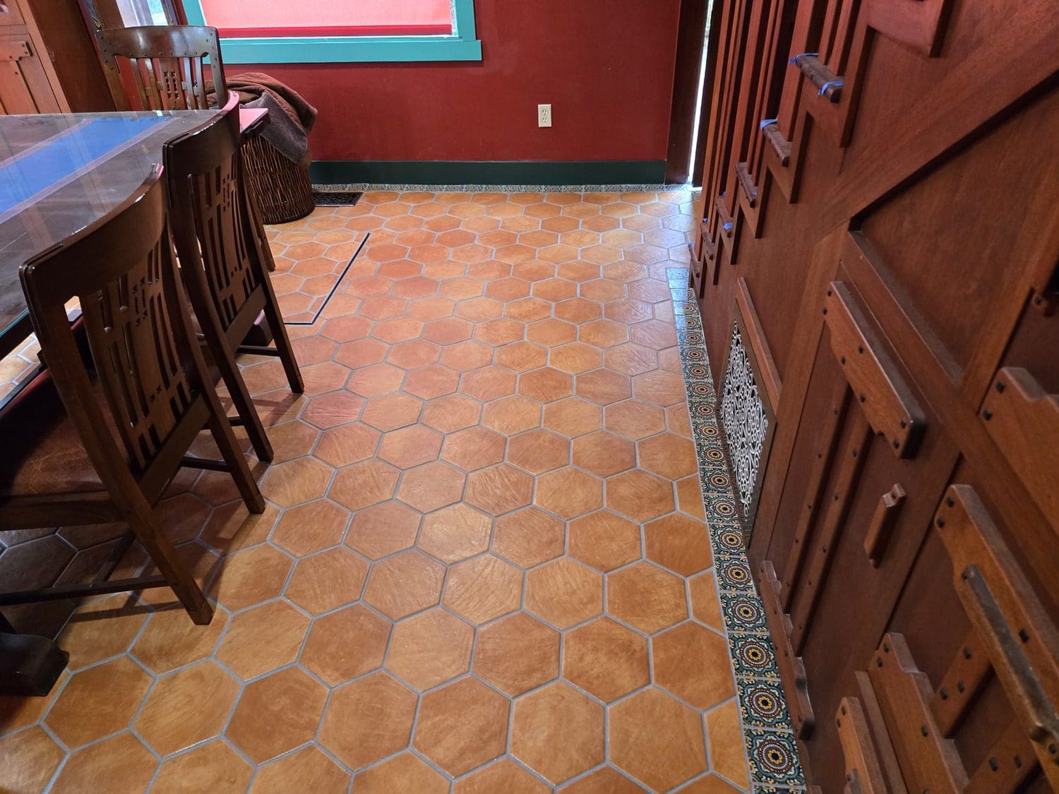 Porcelain flooring installation